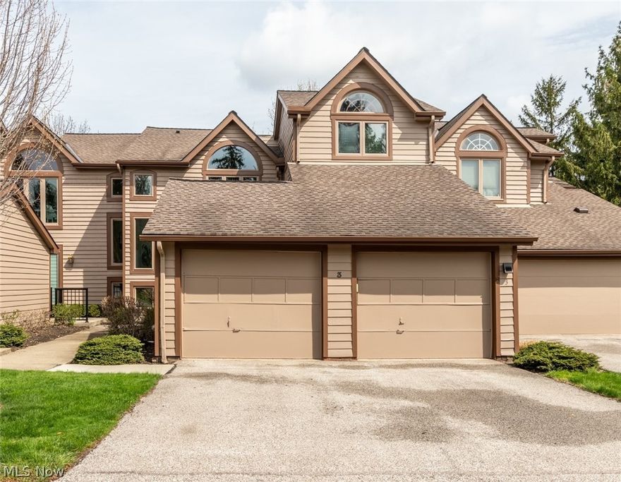 Beautifully maintained and updated Townhome in The Village! Spacious entry opens to oversized combination Living and Dining Rooms with brick floor to ceiling fireplace, vaulted ceiling with track lighting and newer skylights, and sliders to the very private patio and back yard. Eat-in Kitchen has been updated with Corian counters and engineered hardwood floors, all Stainless Steel appliances including gas cooktop, and breakfast bar and serving bar for informal meals. Primary suite on first includes a large bedroom with walk-in closet with organizing system and full bath with glass step-in shower. First floor laundry and convenient powder room complete the main level. Second floor offers a spacious Loft overlooking great room for exercise or den. Two bedrooms, one being used as an office, share a full bath in hall with both a tub and stall shower. This unit has a full unfinished basement (1113 sq feet) with an additional laundry area and plenty of storage, which can be finished to suit your needs. New HVAC Nov 2025! Newer roof! Siding stained Fall 2025! All The Village amenities including gated 24/7 security, lakes and walking trails, fitness center, community room, outdoor pool and tennis courts.