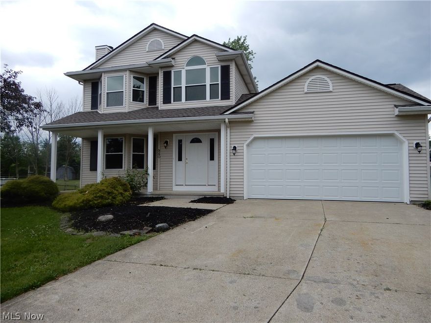 Currently remodeled, 3 bedrooms, 2.1 bath Colonial, located on a Cul-De-Sac with an inviting front porch that overlooks the neighborhood.  The interior features a spacious great room with bay window and fireplace.  A large eat-in kitchen featuring custom cabinets with white quartz countertops, a breakfast bar, and pantry.  The upstairs master also features a bay window, vaulted ceiling, walk-in closet and a new bath.  The 2017 updates on this home include all new windows and slider, interior white doors, custom kitchen cabinets, white quartz countertops, remodeled bathrooms, all new flooring, freshly painted in Agreeable Gray, furnace, shutters, and light fixtures. This is a Fannie Mae HomePath property.