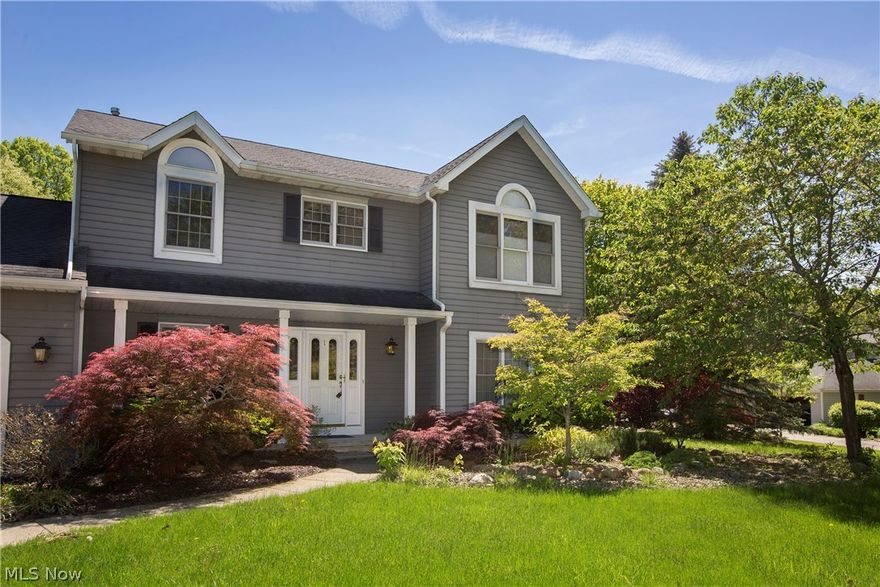 Prepare to be Moved!...Into total tranquility – beautiful country living in this Columbia Station classic center-hall colonial set on an acre of green.  So much room, inside & out, make this the home that will grow right along with your crew, year after year.  Neutral paint & carpet tones with contrasting dark wood trim in the formal living & dining rooms on either side of the open foyer.  Family room with red brick fireplace is brightened by the skylight in the vaulted ceiling.  Spacious & open kitchen with island/breakfast bar, abundant cabinets & countertops and large casual dining spot.  Double doors lead to the solarium, flooded with natural light from walls of windows and twin skylights.   Convenient 1st fl laundry & ½ bath complete the main level.  Vaulted Owners’ Suite with palladian window, 6’x6’ WI & bath with skylight, oversize shower, jetted garden tub, and double-sink vanity with seating niche.  Three additional bedrooms share the 2nd full bath on the second level.  Outdoo