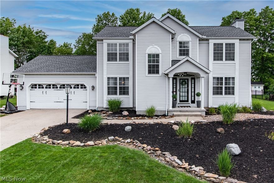 Situated in eastern Avon backing to the Red Tail Golf Course Community, this 3 bedroom, 3.5 bathroom home in Countryside Estates has been redone with beautiful updates from top to bottom! It is completely move-in ready so you can enjoy all Avon has to offer this summer! Farmhouse style kitchen has painted cabinets, butcher block countertops, subway tile backsplash, stainless steel appliances, and custom island with room for seating. The dining room is perfect for gathering at the table for more sit-down meals. Relax in the large family room featuring a wood burning fireplace with a gas starter. Luxury vinyl wood-look flooring flows through the entire 1st floor for easy cleaning and maintenance. First floor laundry room with wash tub and half bathroom complete the main level. Upstairs, the spacious owner’s suite has a nook perfect for a quiet office. It also has an updated ensuite bathroom with tile shower, coordinating vanity and fixtures. Additional bedrooms are generous and share a b