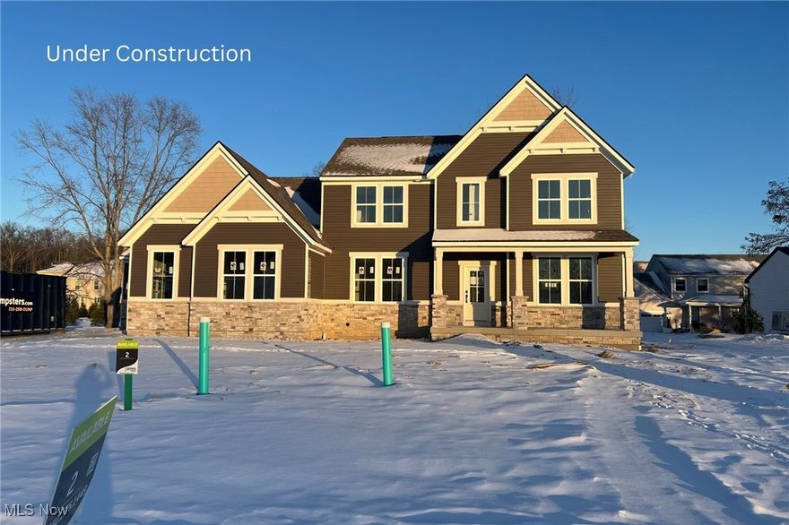 Move In 2/15/25!  The luxurious Viola floor plan in beautiful Fieldstone Landing in Avon, OH. Convenient first floor guest suite and large home office is perfect for working from home. A beautiful open-concept living area awaits, complete with a kitchen boasting a large island and walk-in pantry, a casual dining space and a family room featuring a sleek electric fireplace. A primary suite awaits on the upper level complete with a spa like bathroom featuring a super shower and expansive double closets. Two additional bedrooms, hall bath and a loft complete the upstairs. The lower level offers more space that includes a finished rec room and full bath. Located in Fieldstone Landing off of Schwartz Rd. Close to Crocker Park in Westlake and all the action Avon has to offer!