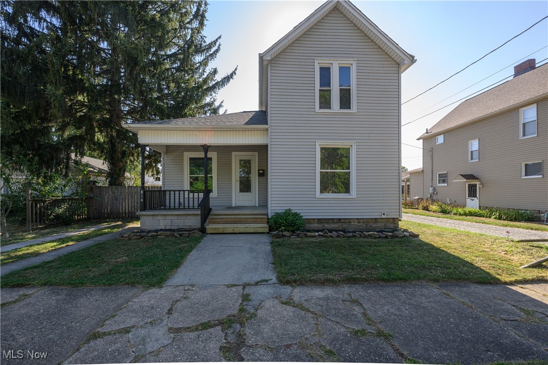 This updated 3 bedroom, 1 bathroom home is a must-see! Beautiful curb appeal will draw you inside. Brand new floors, fresh paint, and modern lighting throughout. First floor bedroom has been added for convenience. The kitchen has been beautifully refreshed with new butcher block countertops. Eat-in style dining area with cozy character. The bathroom has also been updated for a clean, contemporary feel. The fenced-in backyard offers plenty of space for activities and includes a storage shed for your convenience. Furnace and AC updated in 2019. Located just minutes from the highway, schools, and local amenities, this home combines comfort with a prime, convenient location. Immediate possession. Call today for a private showing!