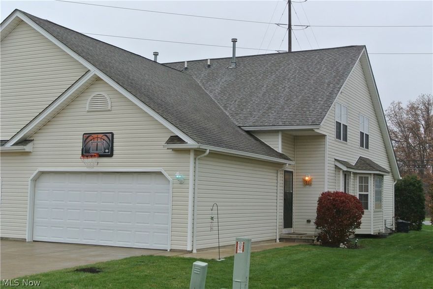 Cozy and comfortable, this 3BR, 2-1/2 bath townhome is ready for you!  Enjoy the spacious, open floorplan and vaulted ceiling in the living room with gas fireplace.  Open kitchen layout includes all appliances and has abundant cabinet and counter space. First floor master suite features a vaulted ceiling, full bath and walk-in closet.  Upstairs loft leads to two nice sized bedrooms and another full bath.  Convenient first floor laundry with utility tub.  Washer and dryer included!  Full unfinished basement is waiting for your personal touch!  Two car garage and private, fenced in patio. Lawn care and snow removal provided by homeowner's association.  Call for a showing today!