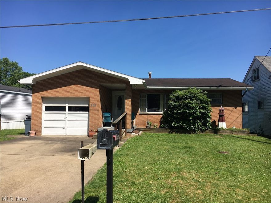 No steps ! Ranch featuring 3 bedrooms, 1 bath , attached garage, large eat in kitchen, 1st floor laundry room (seller will convert it back to the 3rd bedroom if buyer wants). Bath has been recently updated. Some ceramic and laminate flooring. House also features C/A , half bath in full basement, back covered porch, and flat back yard.