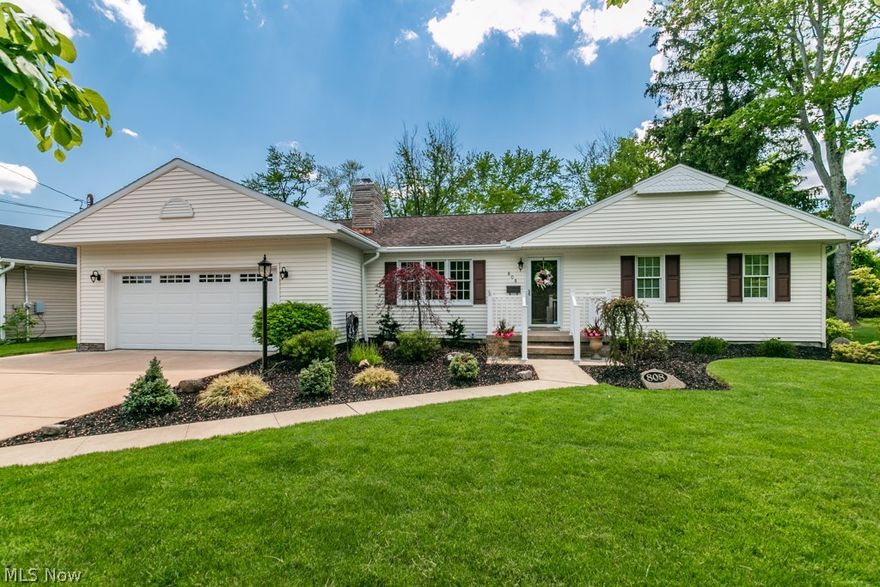 Welcome to this absolutely stunning home in Geneva. A completely updated ranch with so many outstanding amenities you may never want to leave. The main level of the home features gorgeous maple hardwood flooring, a kitchen complete with stainless steel appliances and granite countertops that any chef would enjoy, a sun filled family room to enjoy your morning coffee, a living room with a cozy gas fireplace and a dining room for hosting all of your family dinners. You will enjoy the ease of living with 3 bedrooms and 2 full bathrooms on the main floor. A huge master suite with tons of closet space and French doors that lead right to the hot tub on the stunning stamped concrete patio. Enjoy outdoor entertaining with your outdoor kitchen, vast custom patio space and the relaxing sound of the pond. Possibly the most spectacular part of this home is the lower level. You will look forward to coming home to the huge wine cellar complete with ample cabinet space and a large quartz counter. Right down the hallway is a place to unwind with friends in the tasting room/family room with another gas fireplace and a custom Amish built-in featuring a wine fridge. The reclaimed barn wood ceiling is another  unique and fabulous feature of this area.  Need to get some work done? An office space awaits you as well. The laundry room will almost make you look forward to doing laundry with its custom finishes, extra cabinets and tons of counter space including a sink. Do not miss this spectacular opportunity!