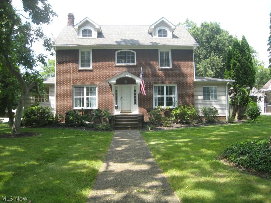 This Stately Brick Colonial on Chestnut Boulevard has 4 bedrooms and 2.5 baths.  Such a welcoming feel to this home. Check out the exceptional hard wood floors. You will love them. There is tastefully done living room great for entertaining. A formal dining room with built in shelving and 2 hutches. A cozy tv. room with ceramic tile. The kitchen has Corian counter tops, custom cabinets and all appliances. There is a bonus room off of the kitchen 20x8, a possible breakfast room or office, so many options. Three bedrooms on the second level. The third level bedroom is 32x13. Basement is partially finished with a full bath. A deck in the back Great for relaxing and grilling. Just a lovely home.