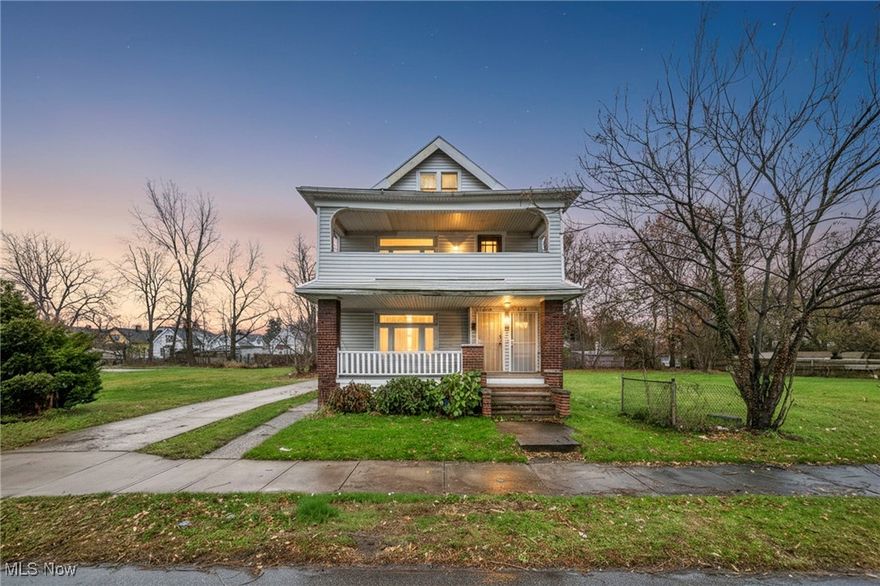 Priced to sell at breakeven! This vacant duplex is a fantastic investment opportunity, ready for your personal touch and improvements. With excellent potential for rental income, each of the two units features 2 bedrooms, 1 full bathroom, a large kitchen, a formal dining room, a living room, and a front porch. Section 8 allows for rental income up to $1,129 per month for a two-bedroom unit. In addition, there is extra space on the 3rd floor, perfect for storage or additional living area. The property boasts durable vinyl siding for low maintenance, making it an attractive option for investors. Conveniently located, this property is in close proximity to local shops, parks, schools, supermarkets, and public transit. Please note: this property is being sold as-is and the seller will not make any repairs. The seller, an out-of-state investor, has worked to remove items left by tenants, but the buyer is responsible for any remaining items. There are two vacant parcels to the right and one to the left, owned by the Cleveland Land Bank, which may be available for purchase through the City of Cleveland's side lot program. The property is back on the market due to no fault of the seller. An inspection report and the 2023 appraisal–valued at $118,000–are available upon request.