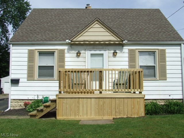 Adorable Cape Cod waiting for you! Living room leads to large eat-in, updated and applianced kitchen, which leads to patio and large fenced backyard. Two bedrooms and full bathroom complete the first floor. Upstairs is bedroom and "other" area plus closets and extra storage. Lower level with carpeted rec room and second full bathroom, glass block windows. Hardwood floors on first floor. Gas portable Fireplace negotiable. Home Warranty. New wood front porch coming 6/9/18. Make it yours today!!
