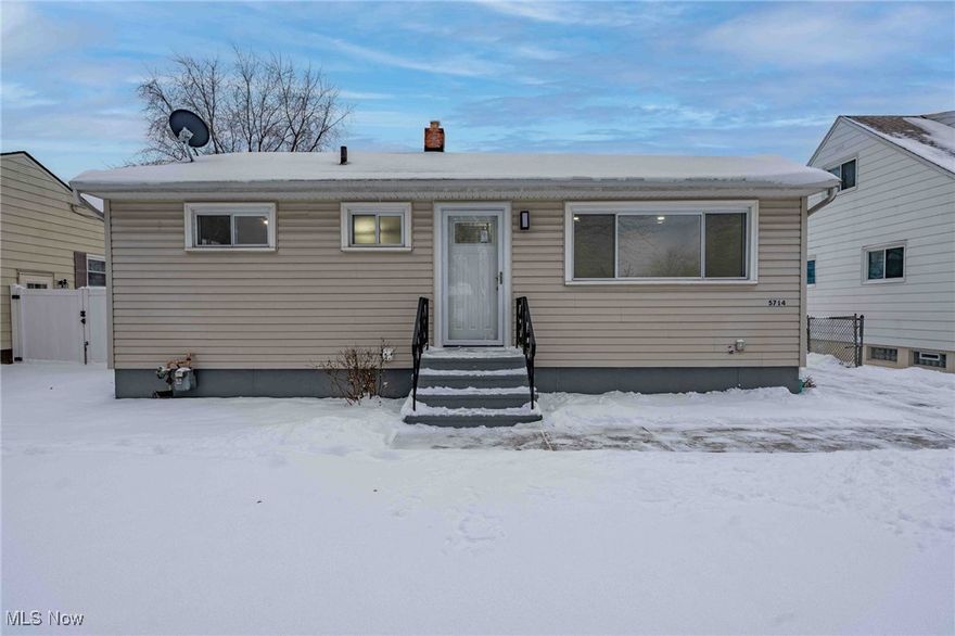 Welcome home to 5714 Richwood Ave! This beautifully updated ranch-style home in the heart of Brookpark is a must-see, featuring three bedrooms and a partially finished basement with a versatile bonus room that can easily function as a fourth bedroom. The interior boasts an updated kitchen with brand-new cabinets, granite countertops, and a full suite of appliances, making it a chef’s dream. Updated bathrooms and new flooring throughout enhance the home’s modern and stylish appeal. The fully fenced-in yard provides privacy and versatility, perfect for pets, gardening, or outdoor entertaining, while the newer two-car garage adds convenience and value. Additional updates include a brand-new furnace and central air, as well as newer windows, roof, and insulation, ensuring comfort and efficiency. Situated in a quiet neighborhood with easy access to shopping, schools, and highways, this property is the perfect blend of charm, functionality, and convenience. Schedule your private showing today to discover all this home has to offer!