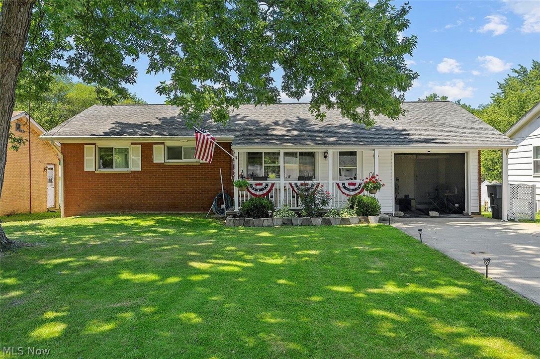 Super cute all brick ranch on a very quite street. Enjoy a cup of coffee or a glass of wine on the covered front porch or in the fully fenced back yard. 3 generous bedrooms, a large living room, eat in kitchen and a separate dining room. Full basement with tall ceilings is waiting to be finished. There is a large shed to store lawn equipment.