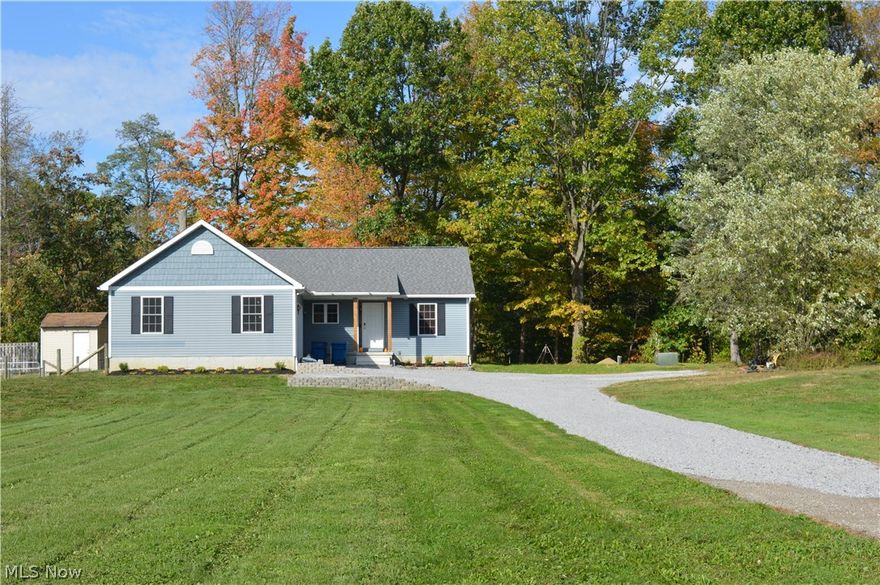 Don't Miss this ~ Berlin LAKEFRONT, New Custom Built, Beautiful Ranch HOME with Private DOCK!!! Capture "LAKELIFE" on and off the water... this meticulously clean 3 bedroom, 2 full bath, 1st floor laundry, ranch home awaits you!! This cozy home is so well insulated and with high efficiency plygem windows you will be impressed with your heating bill!! It has the open floor plan you've been looking for, with plenty of space to entertain. Features a fully applianced, eat-in kitchen, a large living room with cathedral ceilings, and a dining area that opens up to the exterior patio, that leads right down to the lake!! Home is split in two wings, from the garage walk right into your laundry room that connects to the basement door. Left of the laundry room leads down the hall to a full bath and 2 spacious bedroom. Right of the door passes the kitchen and great room to the Master Suite bedroom with beautiful big windows for light leading up from the Lake, and a extra large master bathroom with