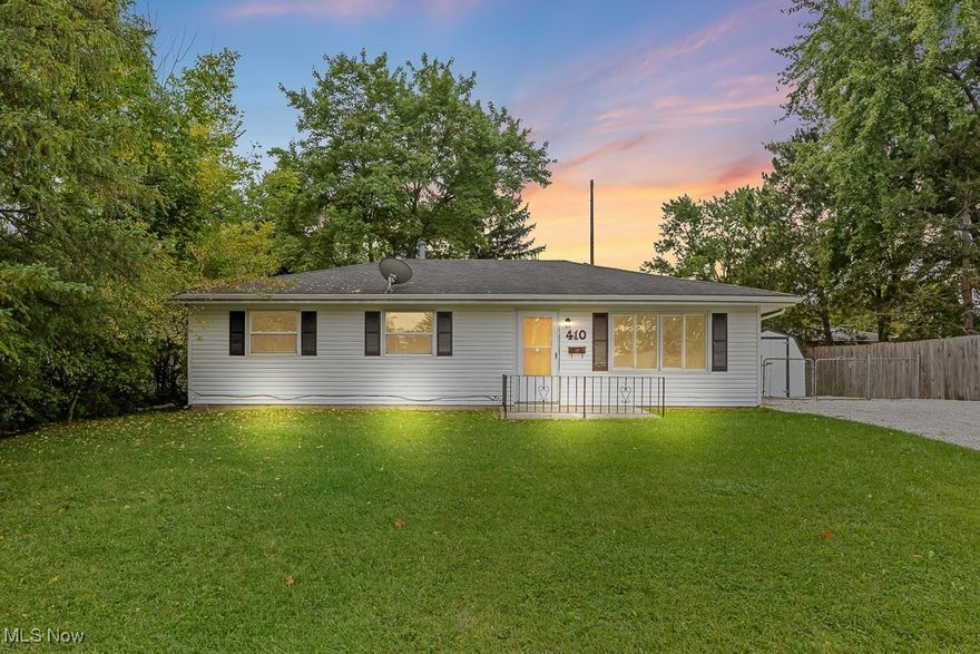 Move in ready with all updates. 4 bedroom ranch home with a large fenced back yard. Great Starter Home or if you're downsizing.   In A Nice Quiet Neighborhood, yet lose to all your amenities. Not A Through Street. Laundry Hookups In Kitchen.  Was also a great investment property.  Furnace is brand new 2024, hot water tank is 4 year young.