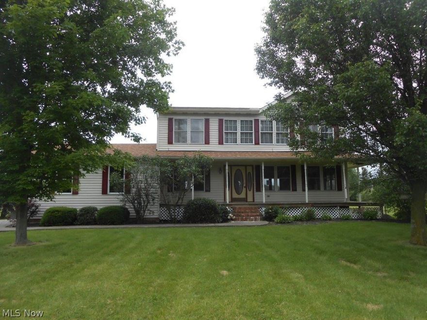 Welcome to your dream home.  While it does need your decorating touch, this is a fabulous home, sporting 4 bedrooms, 2 full and one half bath. Kitchen includes island and breakfast area open to the family room that boosts a stone fireplace with open access to the Living Room.  Formal dining room with hardwood floors is off the kitchen.  The home sits on 3.56 acres with a 24 X 40 Picnic shelter.  The wrap around porch is ready for summer time enjoyment.
Home is for sale As - Is, no warranty, repair from Seller. No Financing available