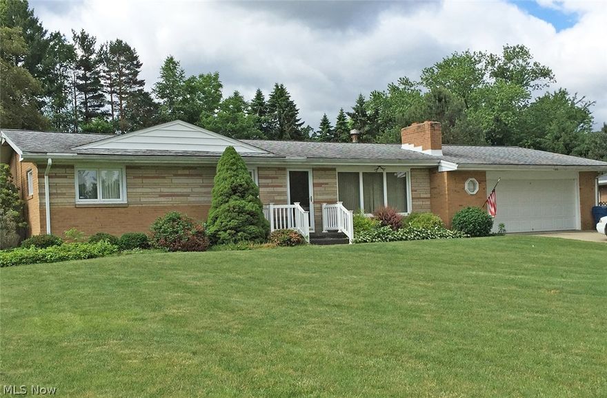 Home sits off road on a nice quiet street.  You'll like the family room, walkout to enclosed patio.  Home has vinyl replacement windows.  Ready for fresh flooring and paint.  Longtime ownership in a great location.  Open rear yard for play and gardening!