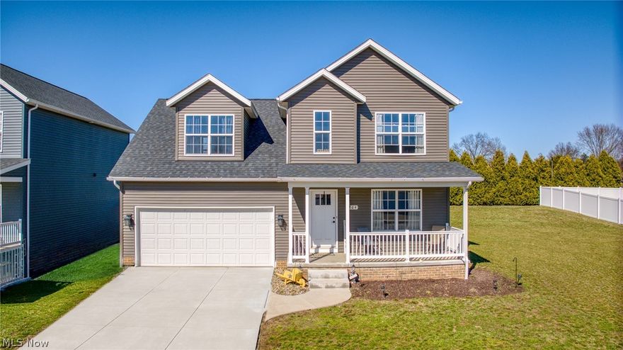 This is the one you’ve been waiting for! Welcome home to 864 Liberty Court SW in Massillon, a quality build by Roseman Construction. This modern colonial features 4 bedrooms, 2.5 baths, and an open-concept floor plan. The main floor has a spacious living room, dining area, and a gorgeous kitchen with beautiful cabinets and granite countertops. A half bath on the main floor is conveniently located off the living room. Upstairs, you’ll find 4 sizable bedrooms, including a huge master suite with its own sitting area, his-and-her closets, and a private bathroom. The three additional bedrooms share a full bath, and the second-floor laundry adds convenience. An unfinished basement offers abundant storage space, and the two-car attached garage provides ample parking. Enjoy your morning coffee on the covered front porch, and look forward to summer barbecues in the private backyard area with a concrete patio. Located on a quiet street in the heart of Massillon, this home is just minutes from shopping, dining, and entertainment in the downtown area, with easy access to SR-21. Don’t miss your chance to call this exceptional home yours. Call today to schedule your private showing!