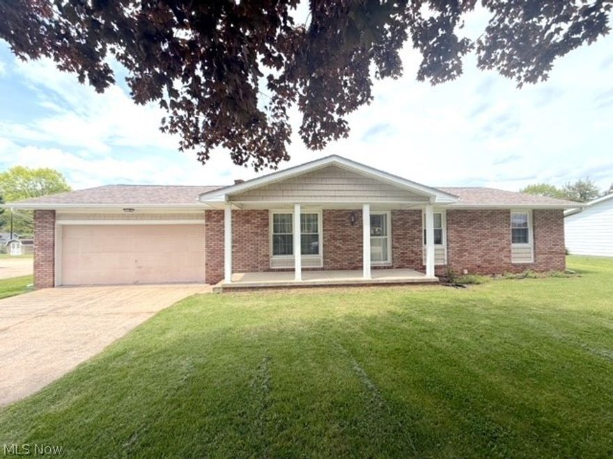 Charming brick ranch in great location near the school! This well-maintained home has 3 bedrooms, 1.5 bath, and a 2-car attached garage. It is perfectly situated in a highly desirable neighborhood walking distance to the school. Inside is a bright and inviting layout featuring a spacious living area and a large family room addition. The kitchen has a dining area and includes the appliances. The master bedroom has a private half bath. The home also includes a full, partially finished basement, providing extra living space, a possible 4th bedroom or a home office, the laundry area with a shower, and plenty of storage options. It is situated on a large, level 91x216 lot. There is a brand-new roof, a new gas hot water tank, and an updated furnace and central air. This home will allow for immediate possession!