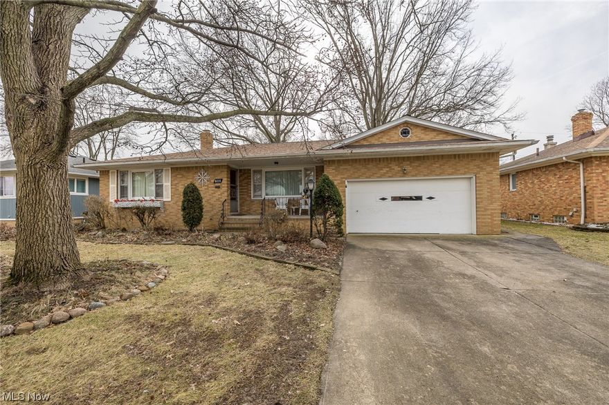 Don’t wait—immediate possession is available in this brick ranch conveniently located near all of the Parmatown area shopping, restaurants and amenities!!!  The living room with hardwood flooring welcomes  you to this beautifully maintained home.  The hardwood floor continues into the separate dining room with built-in hutch plus French doors leading to covered patio and back yard which is partially privacy fenced.    All appliances will remain in the spacious kitchen with wood cabinetry and dinette area.  The main level powder room is located off the kitchen adjacent to the garage and basement for convenience.    All 3 bedrooms also feature hardwood flooring and ceiling fan/lights, and the main bath includes a separate dressing vanity.  The living area is expanded into the lower level which includes a rec room, additional finished bonus room, shower stall, fully-applianced second kitchen and laundry area with washer and dryer!  The attached 2 car garage provides pull-down attic storage.  Upgrades include wood Andersen replacement windows on most windows, updated electric panel and roof (approx. 5-6 years).