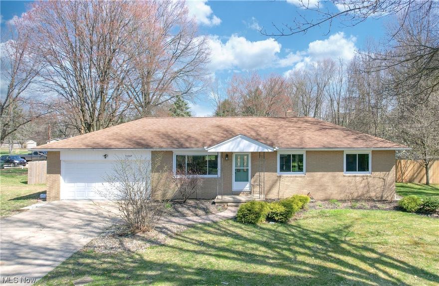 Welcome Home to 1467 Steese Road! This 3 bedroom ranch home is located in a prime location in Green close to everything! From the moment you enter through the front door into the living room, the open concept living will have you feeling right at home! The open kitchen features a built in kitchen bar and all kitchen appliances will be staying making your move that much easier! Sliding glass doors lead to the patio and fully fenced in back yard! With a hot tub and a deck already built for an above ground pool to be installed, you’re one step closer to summer paradise! Back inside down the hall off of the kitchen are 3 bedrooms and a full bath! The basement offers so much more additional space! Call today to set up your private showing!