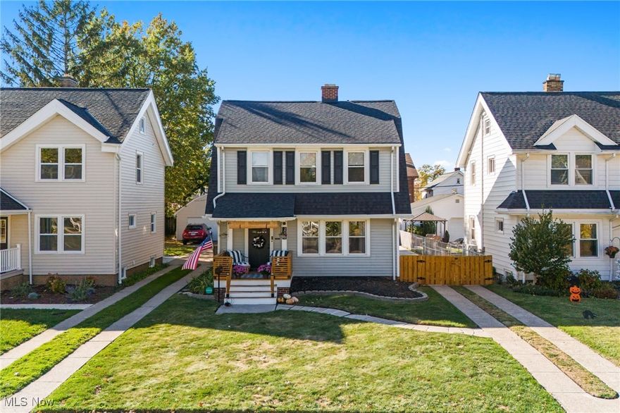 Welcome home to this beautifully updated colonial home in the heart of Lakewood! Nestled on a quiet tree-lined street, this charming residence features 3 bedrooms and 1½ baths, offering the perfect blend of classic character and modern convenience. Highlights include a spacious living room with hardwood floors and plenty of natural light, an updated kitchen with ample cabinetry and workspace, and a main bath that has been thoughtfully renovated. Step outside and you’ll discover a rare large yard — an exceptional find in this market — ideal for gardening, play, or outdoor entertaining. The fully fenced yard offers both privacy and room to roam. Plus, a detached 2-car garage rounds out the property, offering valuable parking and storage in a desirable neighborhood where that’s not always a given. Located just minutes from the vibrant shops, restaurants, and lakefront amenities Lakewood has to offer, this home is ready for your move-in. Don’t miss the opportunity to own a truly special property with space both inside and out!