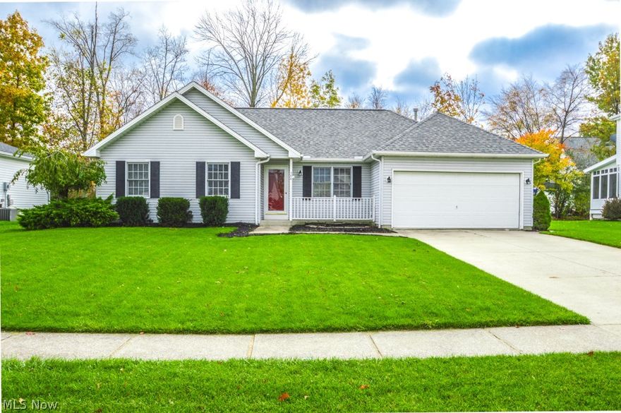 Don't miss your opportunity to own this beautiful ranch in Medina. Pride of ownership shows in the updates, making this home feel like it was newly built.  The renovated kitchen and dining area has new appliances, refinished cabinets and gorgeous new flooring extending through the family room.  Both baths have also been recently refreshed for a spa-like feel. New carpeting in all three of the bedrooms look and feel luxurious and all rooms have been freshly painted.  Extend your living area in the warmer months to the deck off the kitchen.  The wooded tree line bordering the back yard offers privacy when the leaves are in bloom.  Lovely, clean looking landscaping with evergreens for low maintenance will give you lots of time to entertain or relaxing. A new roof, installed in 2012, offers piece of mind.  All appliances including the washer and dryer stay with the home. The two car garage has an additional storage room with access to a full, usable crawl space for all of your holiday deco