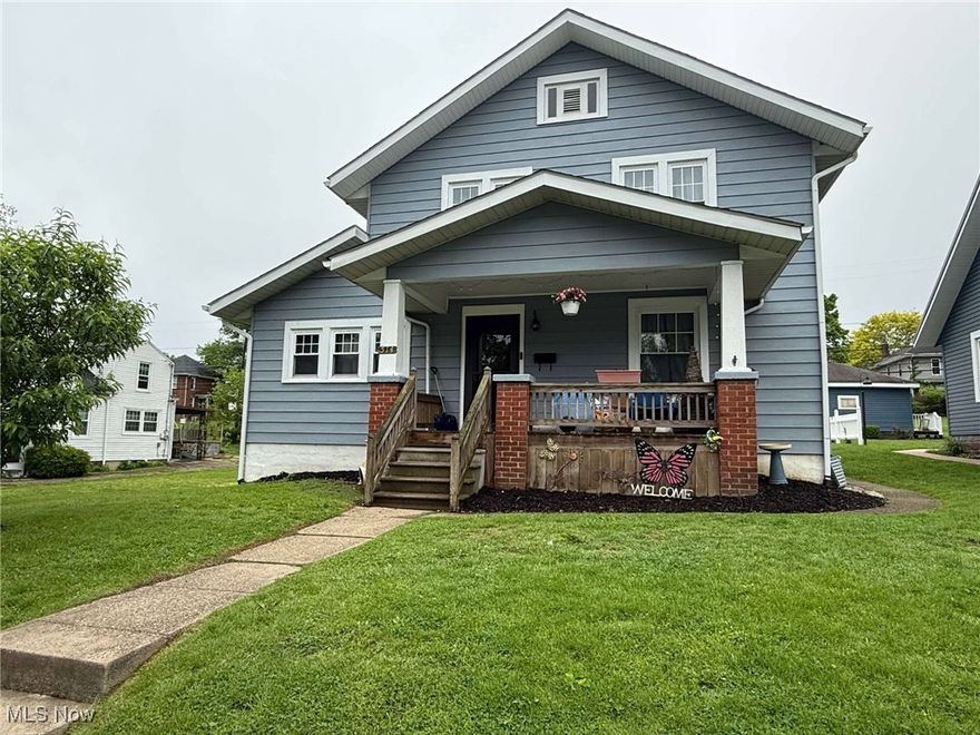 Move in Ready! Wonderful 3-4 bedroom, 1.5 bath home with full basement. As you walk in the door you will notice the beautiful hardwood floors throughout, a bonus room off the family room is currently being used as a fourth bedroom, and the sliding barndoors would allow for a perfect office space or game room.  Also on the first floor is a half bath, dining area and galley kitchen.  Then you have the stunning staircase leading upstairs to three spacious bedrooms and full bath.  The walkup front porch is great for relaxing and just across the street from the neighborhood basketball court and playground.  The backyard leads to the one car detached garage and additional off street parking area.  Don't let this one get away, schedule your showing today!