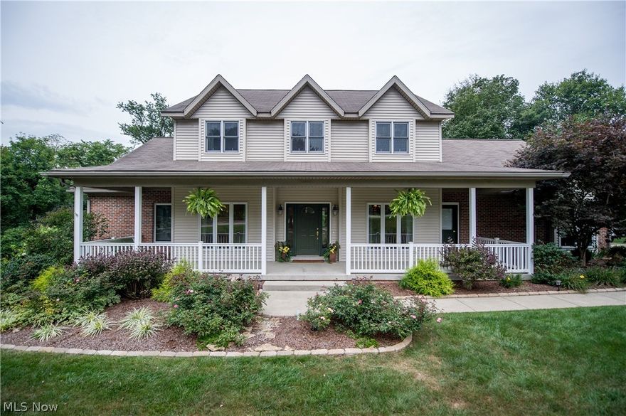 Executive custom built 4 Bedroom, 4 1/2 Bath home with open floor plan. Large master suite & large bathroom on main level with heated ceramic tiles.  Pond in rear with waterfall.  Nice private deck overlook woods.  Instant HOT water throughout the house.  Heated 3 car garage & laundry room on main level.  All appliances stay (Dishwasher, dryer, microwave, range, 2 refrigerators, washer, wine refrigerator)