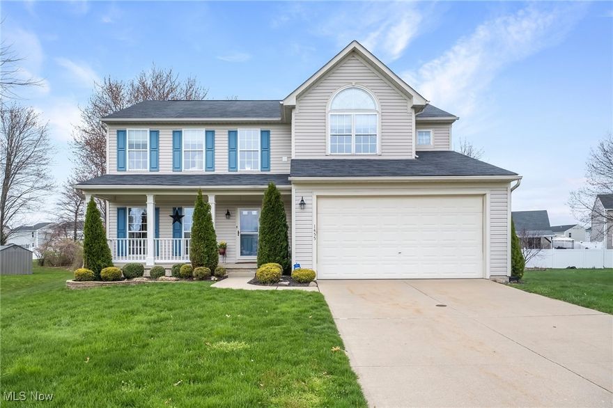 Step into your dream home—a stately Colonial nestled at 1455 Greenfield Lane, Painesville. This impressive residence offers a perfect blend of traditional elegance and modern comfort. Boasting 4 spacious bedrooms and 2 full and 2 half bathrooms across 2,932 sq ft, this home is designed to effortlessly accommodate both family life and entertaining. Envision entering through the welcoming front porch into an expansive open floor plan. The carpeted living room provides a cozy haven for relaxation, while the eat-in kitchen showcases gleaming hardwood floors, rich wood cabinets, and sleek stainless steel appliances, making every culinary endeavor a delight. Adjacent to the kitchen, an inviting eating area with large windows and a sliding door grants seamless access to a charming backyard and deck—a perfect setting for summer barbecues or tranquil mornings. The first floor thoughtfully includes a formal dining room and a convenient laundry room. Ascend to the second floor to find a luxurious primary suite with its own private bathroom, offering a serene retreat at the end of the day. Three additional generously sized bedrooms and a full bathroom ensure ample space for family and guests. The finished basement, complete with a half bath, provides versatile space for a home office, game room, or personal gym. Set on a serene lot, the outdoor space features a lush green yard, a functional shed with lighting-perfect for hobbies, and an attached two-car garage, adding both function and practicality. Just moments away from your doorstep, discover the quiet charm of Painesville's parks and local eateries. This home promises a lifestyle of comfort and convenience. Don’t miss the opportunity to make it yours. Contact us today to schedule your private showing and experience firsthand the allure of this exceptional property. Your new home awaits!