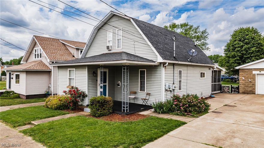 This Cozy bungalow charms you from the moment you arrive. The inviting front porch and vibrant landscaping set the scene. Inside, the immaculate first floor features a full bathroom, bedroom, and bonus room. The quaint kitchen opens to a screened back patio, perfect for enjoying lazy evenings in the park-like, level backyard with full chain-link fencing and alley access. The garage offers auto storage and extra space for tinkering, plus a small outbuilding for garden supplies. The spacious 25x25 basement provides ample storage and potential for more living space. Located in the heart of Vienna, this home is within walking distance to a bank, grocery store, post office, Neale Elementary, Jackson middle school, and more!