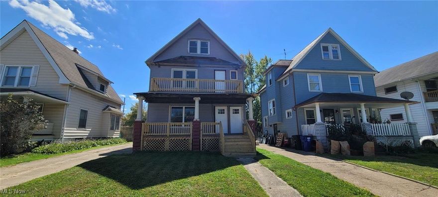 Large repairs have been completed!  Come in and finish up the cosmetics to your taste!  Spacious duplex, each unit has 2 bedrooms, living/dining, bathroom and kitchen.  There is a shared attic and basement.  3 car detached garage.  This is a FannieMae HomePath Property.