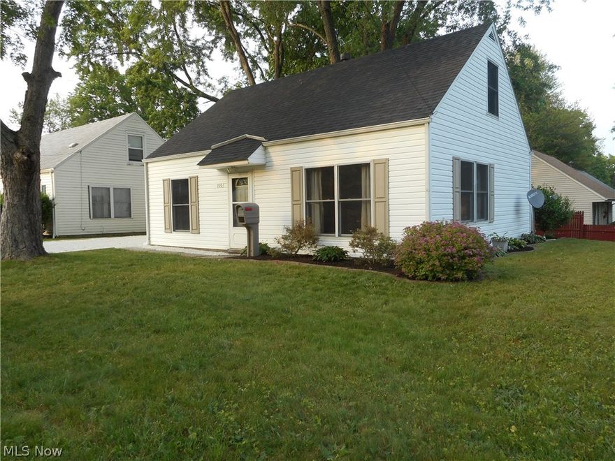 Spotless and super nice!  Freshly painted and charming 3 bedroom Cape with dining room near schools and park.  Updated, spacious kitchen with plenty of maple cabinets and counter space with pantry (appliances convey).  Very nice updated bathroom. Outdoors is nicely manicured with shed and patio.  Updates include: roof, dishwasher, stove and garbage disposal (2015), water heater (2012), air conditioning, windows, siding and maple kitchen cabinets (2000-2001) and furnace (1998),