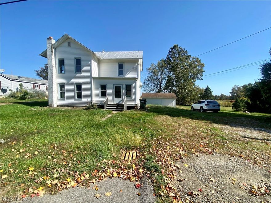Check out this turn of the century classic colonial farmhouse! View of pumpkin patch right in the backyard. Property needs some TLC, but is being offered way below retail value. Property is being sold AS-IS.  Home has metal roof, vinyl siding, walkout basement, large outbuilding, soaring ceilings on the first level, huge bedrooms, and includes additional parcel #24-00004.000 Schedule your viewing today!