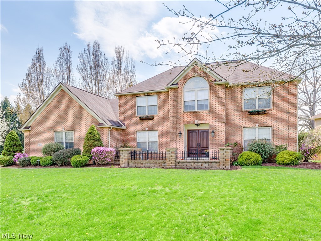 You will love this stately brick home in Steeplechase! As you approach the front door you will notice the courtyard area and the custom entry way doors. The open floor plan gives a spacious feeling. The foyer is open with a beautiful staircase. There is an office that connects to the great room with french doors. The great room has a cozy fireplace and there is plenty of room for entertaining. The kitchen has custom cherry cabinets, granite counter tops, a spacious eating area, new flooring, and a center island. There is also a walk in pantry made for your trip to Costco. A convenient first floor laundry. A bright sunroom off of the kitchen over looks the private back yard. Upstairs are 3 large bedrooms. The master has a large bathroom, walk in closet,and a unique loft area for even more space. The finished basement has a full bath and kitchenette, lots of potential for an in law suite or fourth bedroom with staircase leading from the garage. This home has plenty of storage. There is
