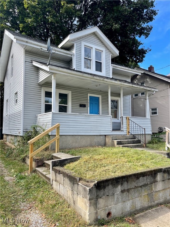 CAN BE SOLD AS PART OF A 10-HOUSE PACKAGE. Take a walk through this clean, cozy 3-bedroom 1.5-story bungalow in North Hill, Akron's international neighborhood. This home features newly installed central air and is freshly painted a soft, neutral gray throughout. Enjoy cooking? You'll appreciate the good-sized counter space in the bright kitchen, which is equipped with a refrigerator and gas stove, and features a sunny pantry offering plenty of cupboard space. The second-floor bedrooms feature spacious closets, while the roomy second-floor bathroom accommodates a tub with shower. This charming home also features new laminate floors throughout, and newer windows upstairs and down providing lots of natural light. A clean, full basement offers hookups for laundry facilities. Off-street parking leads to a shady backyard, while a large front porch offers space to relax or gather on warm evenings. Close to schools, shopping and dining.Currently rented at $900 plus all utilities. Can be sold as a package with 203 E York, 249 Malacca, 495 Elbon, 514 Rothrock,700 Kennebec, 804 Manitou, 862 Chinook, and 918 Silvercrest, AND 1853 Delia Package listing in under commercial offerings in the MLS.
Mls #’s 5136879,5136896,5136982,5136990,5137001,5137005,5137014,5137230,5137233,5137234