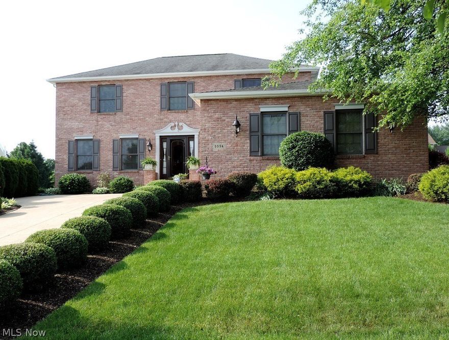 One owner custom-built colonial. This meticulously cared for home offers abundant upgrades. There is solid oak flooring from the foyer through the hall to the kitchen. The kitchen features solid oak cabinetry with crown molding, granite counters, a ceramic floor and a lovely bayed eating area overlooking a professionally landscaped garden. A generous family room features a uniquely designed masonry wood-burning fireplace with a solid oak mantel plus crown and dentil moldings. The dining room has wainscoting and a tray ceiling with recessed accent lighting. Wainscoting also complements the foyer, staircase and upper hallways. The second floor master suite includes a walk-in closed and a bath with shower and Jacuzzi garden tub. The three additional bedrooms offer double closets and ceiling fans. There is neutral carpeting throughout the home, and plenty of storage and closets. The finished lower level boasts a game room with a stone front fireplace and gas logs. Adjacent is a large mirro