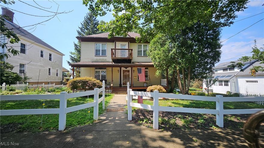 Welcome to 150 E South St, Cadiz, OH. This massive, 3294 sq ft turn-key home offers 5 large bedrooms and 3 full bathrooms, the main floor bedroom is currently being used as a family room but could easily be turned back into a bedroom if needed as there is also a large living room and sitting room. Spacious, eat-in kitchen plus formal dining room, and a man's dream finished basement including a fully equipped custom bar with barstools and a full bathroom, complete with tiled, walk-in shower! All appliances and furniture stay with the home making it completely MOVE-IN-READY! Owner states the home is very well insulated making utilities very affordable. Utility info can be accessed by your agent. And there is no shortage of storage in this beautifully updated home, plus the spacious 30x40 heated garage with an apartment above, perfect for guests or as rental income, water needs run to apartment but is ready to go with all new plumbing. Hot Blast wood burner in garage and baseboard electric in apartment. Nestled in on a quiet street and close to all amenities, with a picturesque, fenced in front yard with covered front porch plus secluded back deck areas surrounded by mature trees make this home even more desirable. Call your favorite agent today to schedule your private tour and go check this one out! Selling As Is, with purchaser's right to inspections.