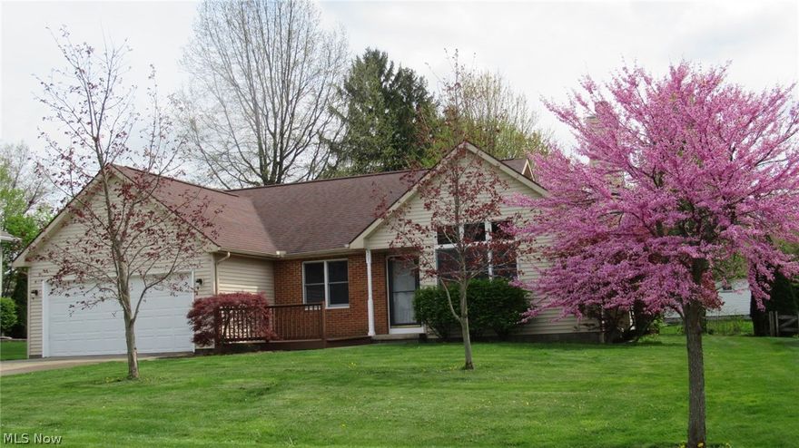 You will love this updated 3 bedroom, 2 bath ranch   home, on a quiet dead end street. gorgeous brand new kitchen, granite counter, with stunning backsplash, tiled flooring, spacious living room with beautiful stoned fireplace and vaulted ceilings. The  master bedroom  comes with an updated master bath.  The home offers a  first floor laundry room with tiled floor,  all new lighting, new carpet, and tile, and  all new fixtures. A large basement that could be finished for additional living space, nice an open, plus brand new HWT and we have glass block .  W have a nice front porch plus  a wooden deck off the kitchen for your entertaining, and a patio with brick fire pit.  This home is gorgeous truly nothing to do but move in.