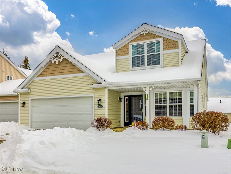 Water Views and Maintenance-Free Living in Coventry Twp.

Discover the perfect blend of comfort and convenience at 2613 Canvasback Circle, a stunning 3-bedroom, 2-bath cluster home nestled in the desirable Brighton Bay community. Offering serene pond views and a spacious 1,771-square-foot layout, this home is designed for effortless living in the heart of the Portage Lakes area.

Step inside to an inviting floor plan where modern updates meet timeless design. The large eat-in kitchen shines with durable, stylish luxury vinyl tile (LVT) flooring installed in 2021, a sleek update that extends into the bathrooms. The kitchen flows seamlessly into the expansive Great Room and dining area, where soaring vaulted ceilings and skylights create an airy, light-filled atmosphere. Fresh, newer carpet warms the living room, inviting you to relax by the gas fireplace or step out onto the private rear deck to enjoy morning coffee overlooking the water.

Single-level living is easy with a generous first-floor primary suite featuring a large walk-in closet and private bath. A second bedroom on the main floor also boasts newer carpeting, ensuring comfort for family or guests. Upstairs, a versatile third bedroom offers a cozy loft area, perfect for a home office, hobby space, or private guest retreat.

Located in Coventry Township, you will enjoy the benefits of an HOA fee that covers landscaping, snow removal, and trash, giving you more time to explore nearby Firestone Metro Park or the dining and boating of the Portage Lakes. With easy access to highways and local shopping, this move-in-ready home offers a peaceful retreat with city conveniences just moments away.