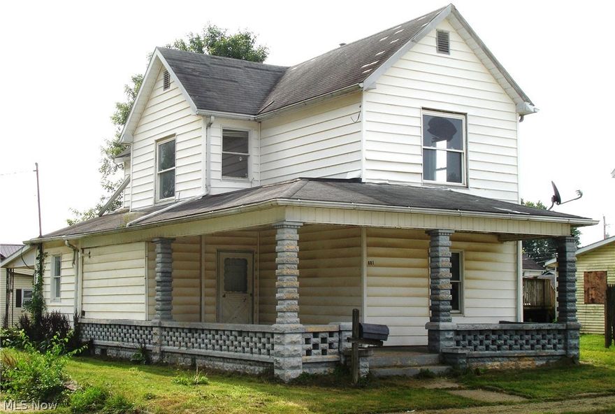 MWCD assessment $3.00 per year. This is your chance to fix up a house that stands square, just needs your TLC. Most windows are thermal vinyl. This lot is very level.