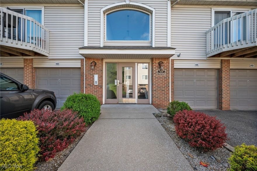 Welcome to low-maintenance living with this completely updated, move-in ready 2 bedroom, 2 full bath END UNIT CONDO located in the Brookledge Commons community! This Natural Light Filled space has an open concept featuring vaulted ceilings, spacious family room, and dining area with access to a balcony that has great views to the tree lined community and pool. An eat-in kitchen includes all new high end stainless steel appliances and breakfast bar. The owner's suite features a walk-in closet and en-suite bath with walk-in shower. A laundry room and a one car attached garage with storage space round out the tour. Recent updates include: All New Kitchen Appliances, New furnace (2022), New A/C (2022), New washer/dryer (2022), New water heater (2022), New stove (2025), New dishwasher (2025), New microwave (2025),Newer garbage disposal (2024), garage door (2023), New paint throughout (2022), and more. INCLUDED are all kitchen appliances, washer/dryer, and window blinds. The low monthly HOA fee includes access to the community pool, fitness room, and clubhouse, as well as water, sewer, trash removal, and snow removal. Conveniently located near Brookledge golf course, OH-8, shopping, restaurants, and other local attractions. Schedule your private tour today!