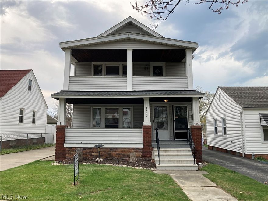 Upper Unit of lovely duplex with new roof and newer furnace and hot water tank. Two nice sized bedrooms, large living room and large dining room, with eat-in kitchen. Basement for storage. Close to shopping and schools. Easy access to I-480. $35 application fee each (credit and background check). No housing vouchers.