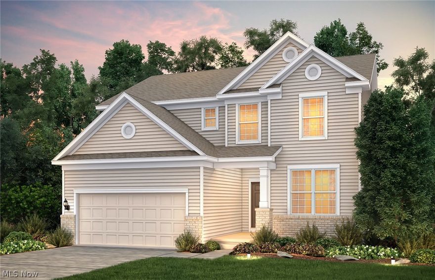 New home in desirable Stow, situated on a homesite backing to common area, located in popular Baker's Glen! With a wide-open layout, the first floor of this Newberry design is inviting and ideal for entertaining. The main floor is appointed with laminate hardwood floors throughout and an upgraded kitchen w/ maple cabinetry, center island, granite countertops, and SS appliances. The dedicated everyday entry/ mud room area off the garage comes complete with a built-in bench and planning center to keep the busy family organized as they come and go.  Enjoy a private home office off the foyer and loads of natural light from the abundance of windows.  Wrought iron railings lead you upstairs, where you will find three bedrooms in addition to the spacious bonus room/loft area which ensures everyone in the family has their own space. Ideal for family game nights, a media room, or play space for the kids, this area is highly coveted! The owner’s suite features a large walk-in closet, dedicated l