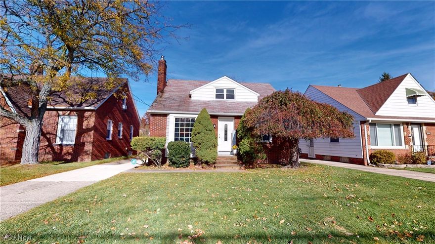 Welcome Home to this lovely brick bungalow located on Chardon Rd in Euclid, Ohio just minutes away from Euclid Creek Reservation! Very charming curb appeal will greet you upon arrival, come on inside where you are sure to be amazed by the gleaming finished hardwood floors throughout. Designated dining space off of the living room and kitchen is a great place to gather for meals or utilize as a workspace. On this level, you will also find the full bathroom freshly painted with new flooring as well as the 2 generously sized bedrooms. The perfect size for all of the comforts of home. Lower level as well as the second floor boasts a ton of storage space! If you find yourself needing more space,  whether it be now or later, this home is a few steps away from a finished 2nd level, hardwood floors are already in place as well as vinyl windows, insulation & ductwork. Just a few steps away from a completed suite on this level. Waiting for your final touches. Lower level of the home has a full basement with a ton of possibility for additional living space as well. Located minutes away from many amenities as well as local Metroparks & freeway access - Just about a 15 minute drive to downtown Cleveland! Schedule your showing today! Home Warranty for buyers piece of mind.