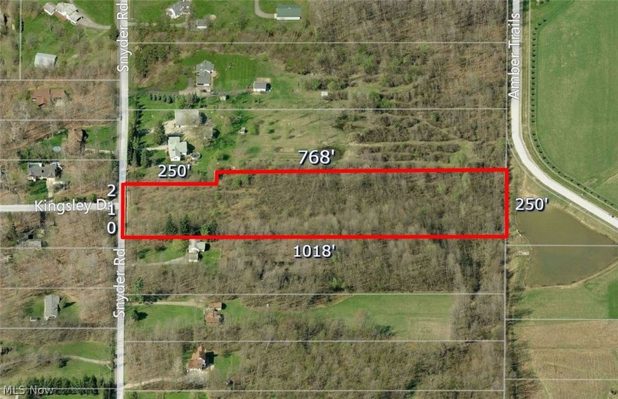 Sunny, open and bright 5.6 acre parcel in Kenston School District.  This fine building lot backs up to Amber Trails Subdivision but is not limited subdivsion deed restrictions.  Bring your own builder! 3 miles from Freeway (422) , 12 minutes from the restaurants and boutique shopping in Chagrin Falls 30 minutes from downtown Cleveland.