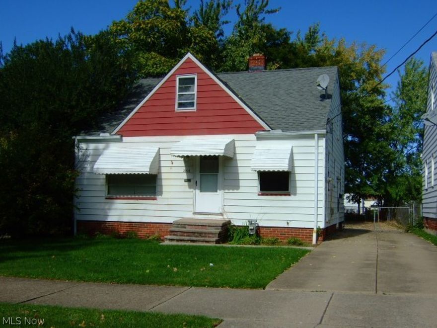 Super value! This 3 bedroom, 1 full bath cape is ready for your personal touch.  Needs TLC and some “elbow grease” to bring it back!  Nice solid home, hardwood floors, newer kitchen floor.  Loads of storage space! Kitchen appliances stay! This is not a short sale or bank owned home!