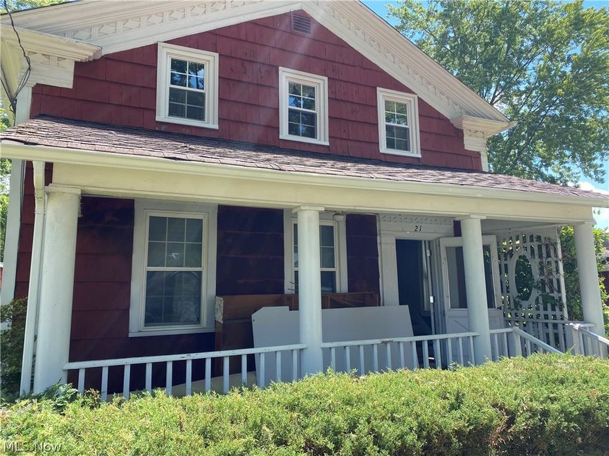 This is an incredible opportunity to own one of the oldest homes in Mogadore which just happens to be featured on Mogadore's Historical Society Facebook page! This beautiful home offers a brand new kitchen, brand new bathroom. new plumbing, new electric, new gutters and a structural evaluation for the cellar (see supplements). This home needs some TLC and the new owner's personal touches! Walk onto a lovely front porch, through the front door, into a spacious formal living room with access to both the formal dining room and brand new kitchen. Off of the kitchen is a door leading to a mud room, a completely fenced back yard, large patio and a 10x19 storage shed with a loft and electric. Also accessible from the kitchen is a huge family room with a wood-burning fireplace, built-in heater, small sun room, and access to the attached 2-car garage. Upstairs is the brand new full bath along with three bedrooms. The smallest bedroom is accessed through the second bedroom OR it could be made in