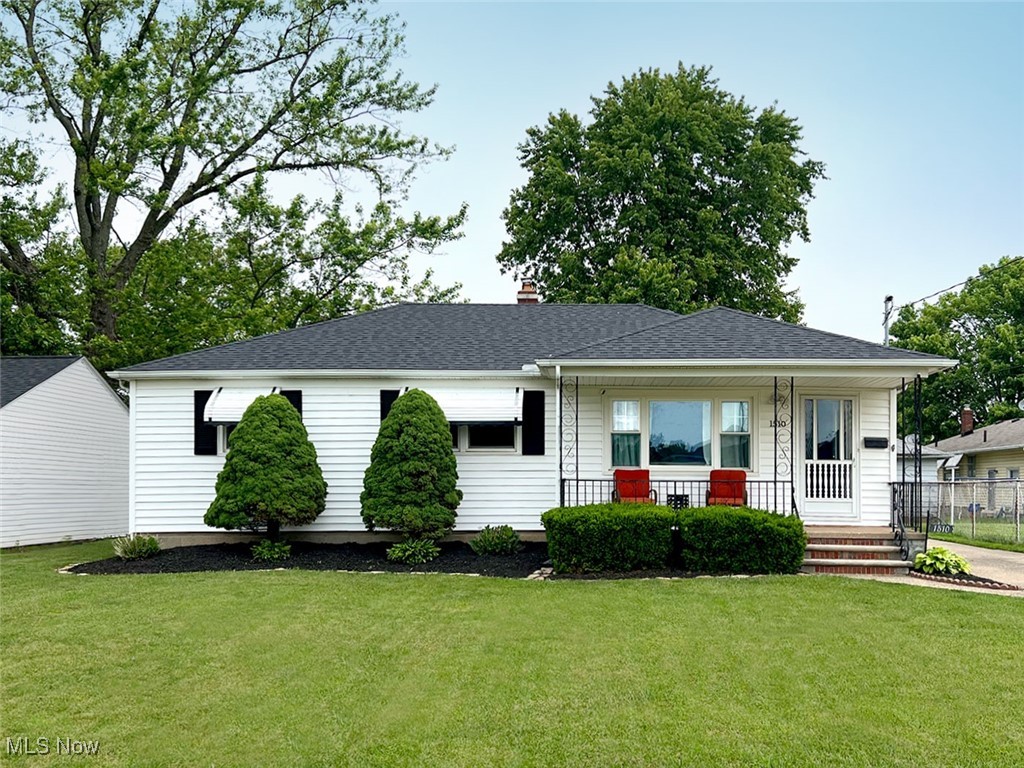 Charming & Well-Maintained Ranch! This inviting 3-bedroom, 2-bath ranch located on a quiet street offers comfort, character, and space. From the covered front porch, step inside to discover beautifully maintained hardwood floors flowing through most of the living area, accented by arched doorways that add a touch of architectural charm. The main floor bathroom is updated and centrally located for family and guests. The kitchen features abundant cabinetry, countertops, and a pantry all ideal for storage and meal preparation. Enjoy extra living space in the partially finished full basement, complete with a pool table—perfect for entertaining or relaxation. There is also a storage/workshop area, second bathroom in basement for projects or organization. Outside, the partially fenced backyard features a generous patio offering a retreat for gatherings or quiet evenings. The oversized two-car garage provides ample space for vehicles and tools. A wonderful opportunity to own a solid home with both style and substance—schedule your showing today!