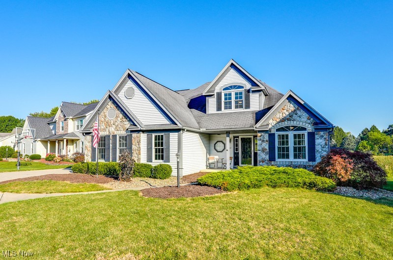 Rich with yard amenities, and close to retail options and schools! Come enjoy luxurious living in Kings Mill, the highly regarded development in Stow. This 4-bedroom, 3-bathroom charmer is an example of Cape Cod architecture, calling to mind coastal salt spray and shelter from a storm. The location is convenient to the Stow Community Center. Step from the Welcome mat into an interior embrace that includes an open floor plan, stylish lighting, neutral decor, vaulted ceilings, and a gas fireplace in the Great room. The expansive L-shaped gourmet kitchen is gorgeous with natural light and loads of counter and cabinet space. The kitchen opens seamlessly onto the Great Room. Located on the main floor, the calm primary bedroom includes a walk-in closet and a private bath with a separate tub and shower. The other three bedrooms above the ground floor for privacy are quiet and rich with ample closet space. The finished basement serves as a rec room which boasts a relaxing sauna! Attached three-car garage. Exteriors include a recently updated decking deck and a brick patio, Your future self will thank you for acting fast on this one!