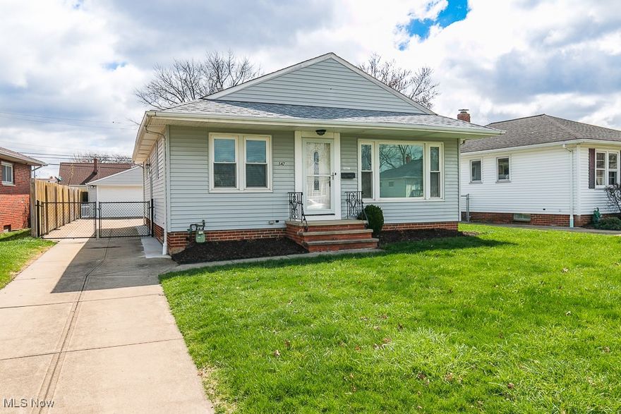 Welcome home to this well-maintained 3-bedroom, 2-bath ranch in the heart of Willowick! Step into a spacious living room filled with natural light from a large picture window. The updated eat-in kitchen features stylish tile backsplash, modern cabinetry, stainless steel appliances, and an adjoining dining area perfect for entertaining.
All three bedrooms are generously sized, including one with direct access to the rear deck and fenced backyard—ideal for outdoor relaxation. The lower level, professionally waterproofed in 2013, offers a finished recreation room perfect for a theater, playroom, or home gym, plus a dedicated laundry/utility space.
Enjoy the convenience of an oversized 2-car detached garage and a fully fenced yard. Located close to parks, schools, restaurants, and shopping, this home offers both comfort and convenience—don’t miss it!