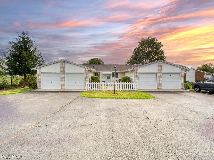 Looking for easy one floor living? Look no further! This spacious 2 bedroom, 1 bathroom condo with an outdoor area has everything you need with none of the hassle!  Inside you will find newer LVT flooring in the kitchen, newer carpet and paint throughout the unit as well as a fully updated and new shower/tub condo. The attached 2 car garage brings another level of convenience as well as tons of extra storage for you.  You will love the private back porch area overlooking the yard! Enjoy the beauty with none of the work because all landscaping is handled for you! Reach out today to schedule your private showing and make this wonderful condo yours!