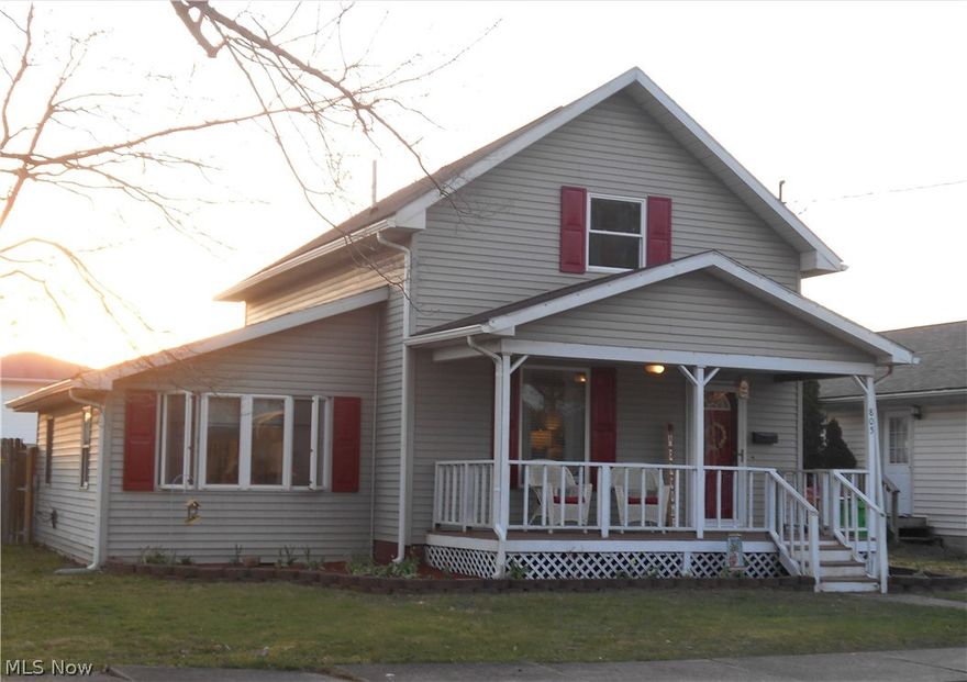 This attractive 2 story home in Belpre offers 2 bedrooms, 2 full bathrooms, and privacy fenced backyard.  Large front living room, spacious family room with vaulted ceiling, dining room with hardwood floors, charming kitchen, laundry room and full bath, complete the 1st floor. A beautiful wood staircase leads to the 2nd full bath, and the 2 bedrooms (both with nice size closet space). There is a full, walk-out basement that is great for storage and a concrete building out back for additional storage or workshop. Inviting covered front porch and great back deck with pergola, help make the outdoors as nicely as enjoyable as the inside.